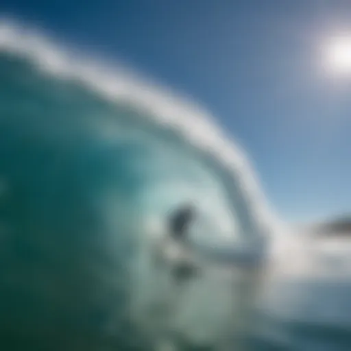 Reef Fanning performing a dynamic surfing maneuver