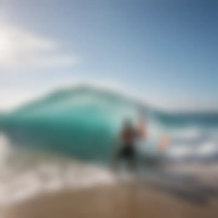 Reef Fanning engaging in a training session at the beach