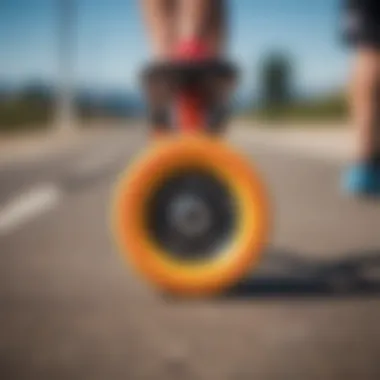 Longboard wheels in various colors and materials