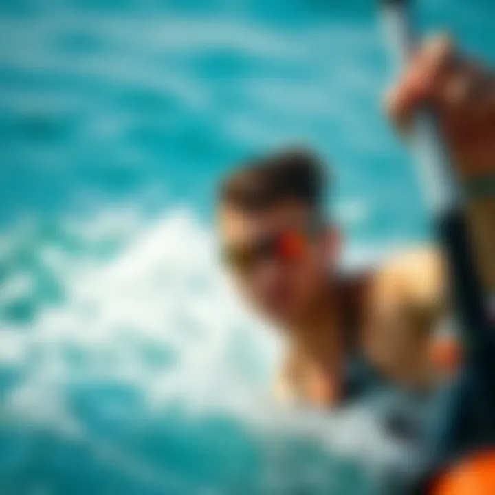 Athlete using Prizm Bronze lenses during a watersport activity