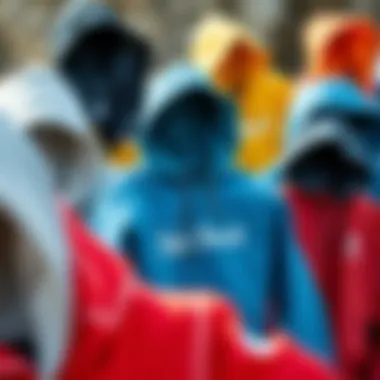 Various Baja Beach hooded sweaters in different colors and styles