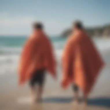 Beach culture enhanced by ponchos