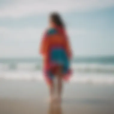 Vibrant and Stylish Beach Changing Ponchos Stylish beach changing poncho in vibrant colors
