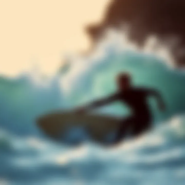 Surfing action at Kuta Beach