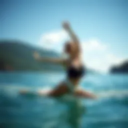 Yoga pose enhancing balance for watersport activities