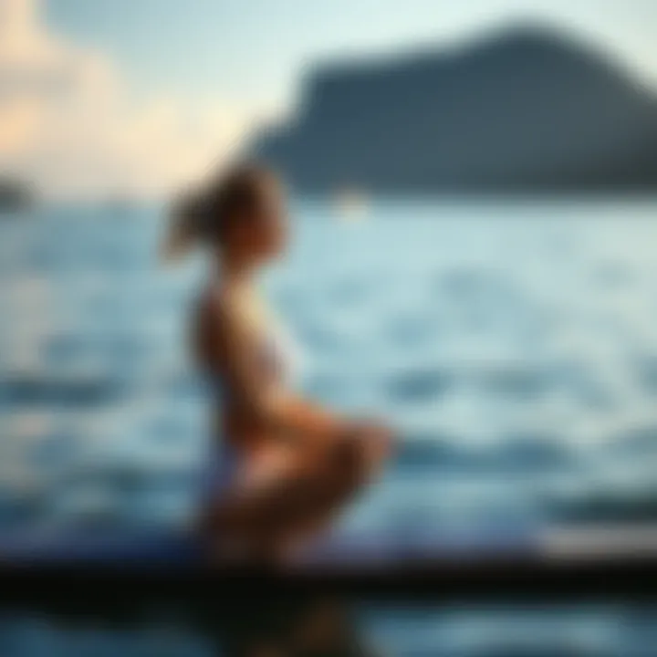 Promoting Mental Focus with Yoga Meditative yoga pose promoting mental focus for boating