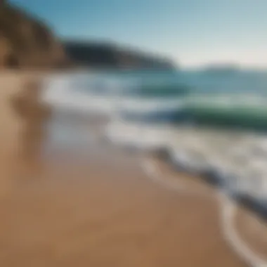 The Tranquility of the Shore Serene coastal view with gentle waves