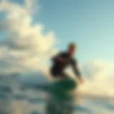 Dynamic view of the Carve Kona Rashguard in action on the water