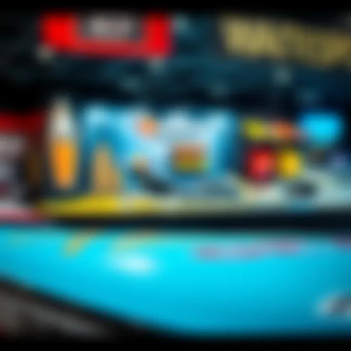 Innovative watersport equipment display