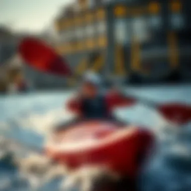 Kayaker executing precision strokes