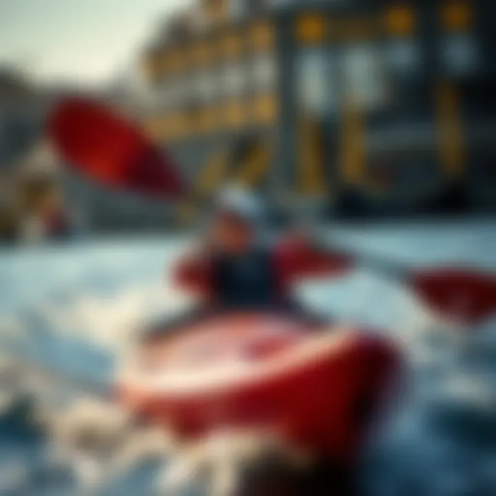 Kayaker executing precision strokes