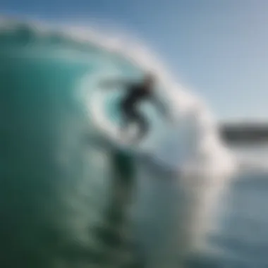 The Thrill of Surfing Waves A vibrant wave suitable for surfing