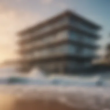 A vibrant surfing community engaging in a beach clean-up