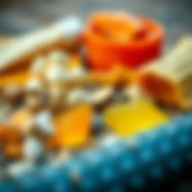 A collection of raw materials used for crafting wax.