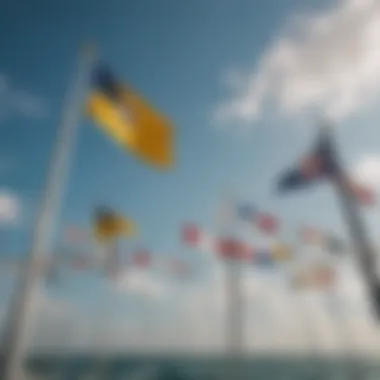 Nautical Flags and Their Signals An array of nautical flags displaying various signals