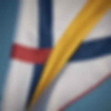 Close-Up of Nautical Flag Meaning Detailed close-up of a specific nautical flag with its meaning