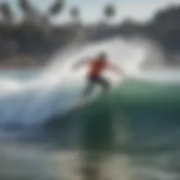 Surfing at Doheny State Beach showcasing water temperature effects