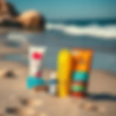 Eco-friendly surf sunscreen options on sandy beach