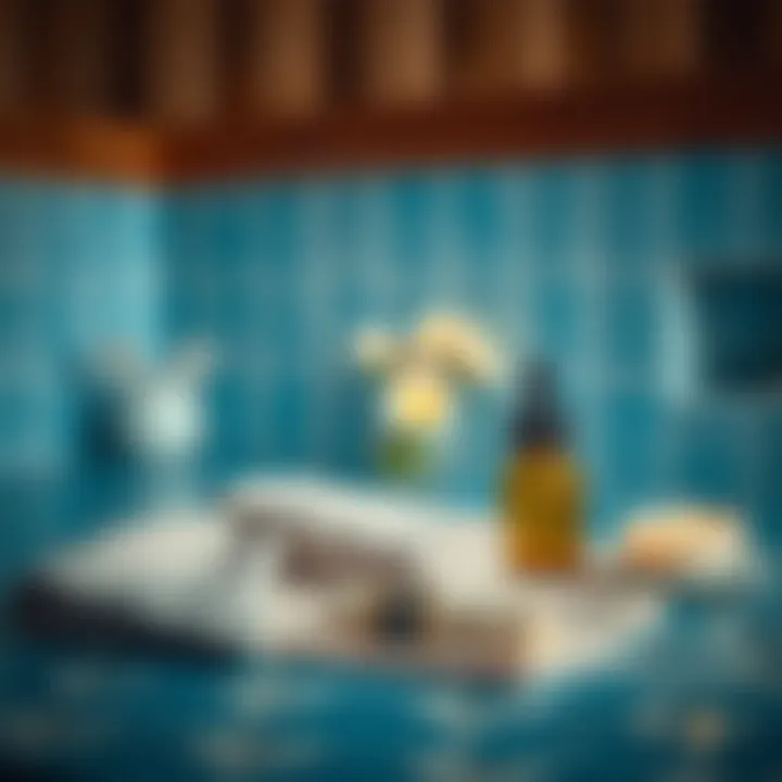 A relaxing environment for ear care, featuring a towel and soothing elements