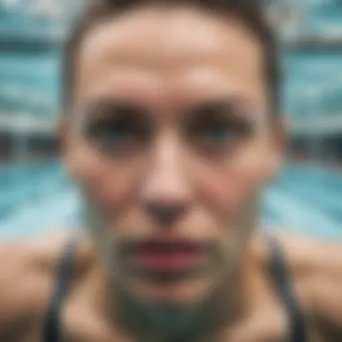 Swimmer achieving peak performance through lung capacity exercises