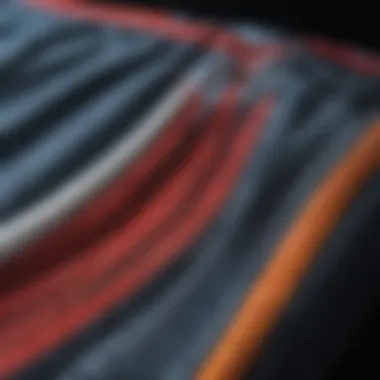 Close-up of high-quality fabric used in premium board shorts