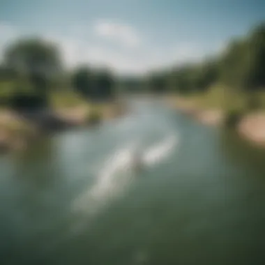 Natural Beauty Surrounding the Wavegarden Scenic view of the natural surroundings enhancing the Wavegarden experience