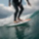 Dynamic view of FCS side bites fins in action during a surf session