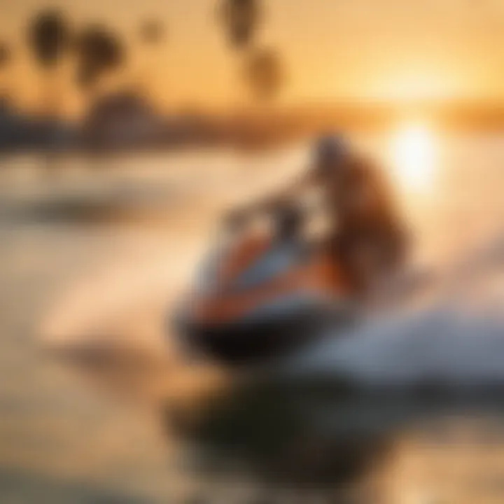 A thrilling jet ski ride at sunset in Long Beach