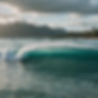 A breathtaking view of the North Shore waves at Haleiwa