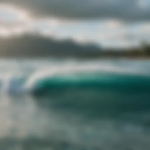 A breathtaking view of the North Shore waves at Haleiwa