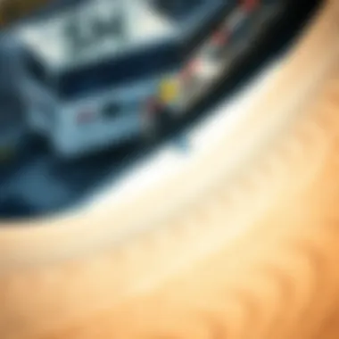 Close-up of the surface texture of a half pipe.