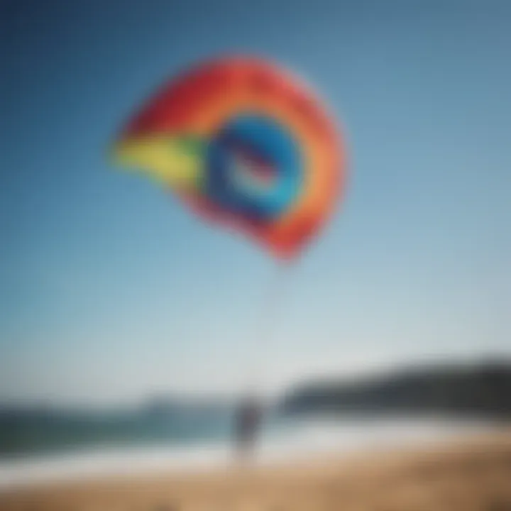 Close-up of an inflatable kite showcasing its innovative design