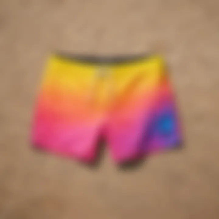 Illustration of color psychology related to neon boardshorts