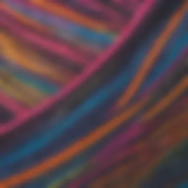 Close-up of neon boardshort fabric showing texture and colors