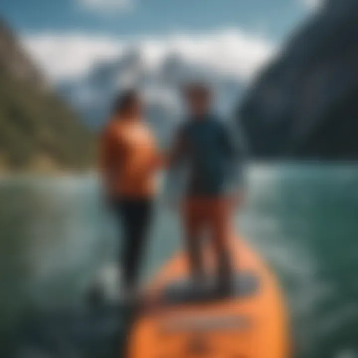 Athletes enjoying watersports while wearing Patagonia's Barely Baggy collection