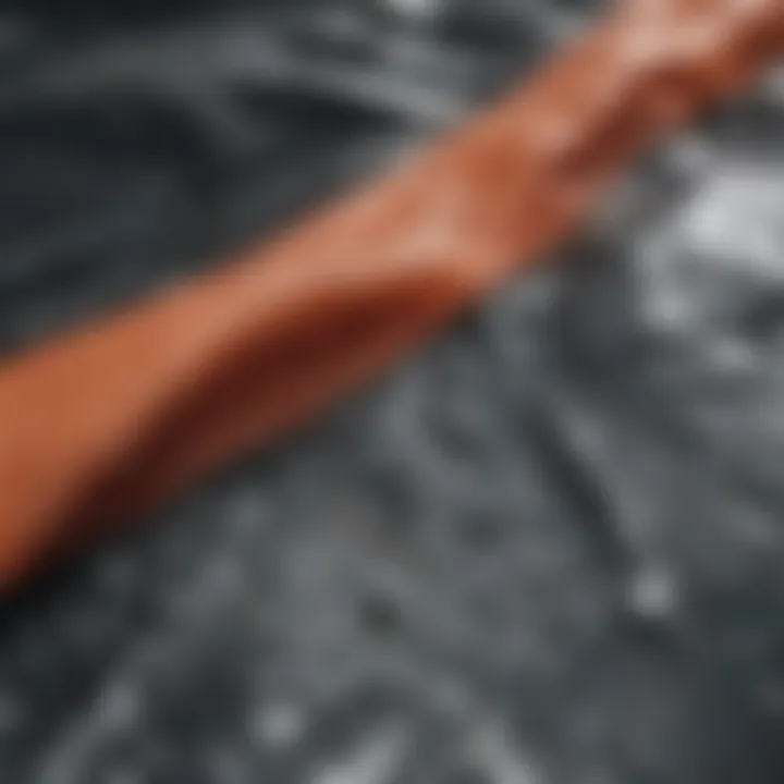 Close-up of water-resistant fabric used in Patagonia's Barely Baggy apparel