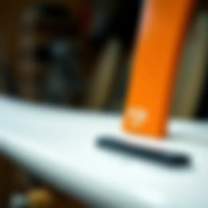 Close-up of advanced materials used in surfboard construction