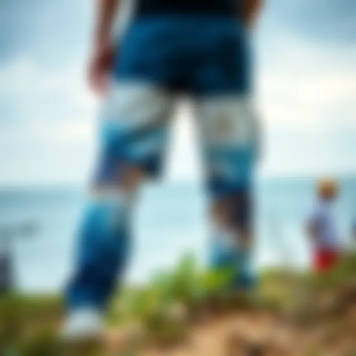 Rip Curl Beach Pants in Natural Setting Rip Curl beach pants showcased in a natural outdoor setting