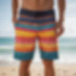 Rip Curl boardshorts showcasing vibrant patterns