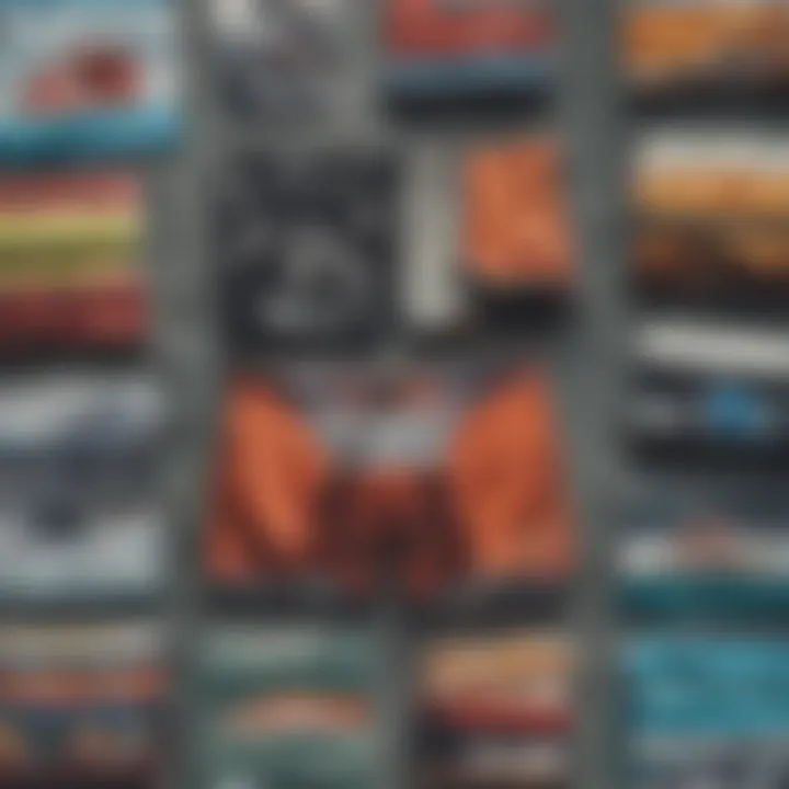 Collage of materials used in premium board shorts