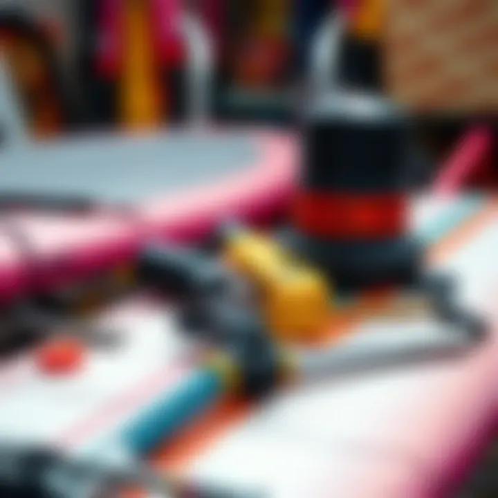 Maintenance tools and safety gear for long boarding.