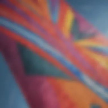 The Craftsmanship Behind Custom Kite Design Detailed close-up of kite fabric and stitching