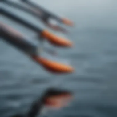 Close-up of hydrofoil components displaying precision engineering