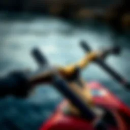 Detailed view of carbon aerobar showcasing advanced materials