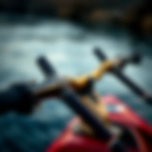 Detailed view of carbon aerobar showcasing advanced materials