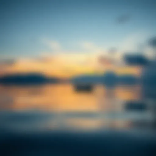 Tranquility in Nature Calm waters reflecting the sky, symbolizing tranquility