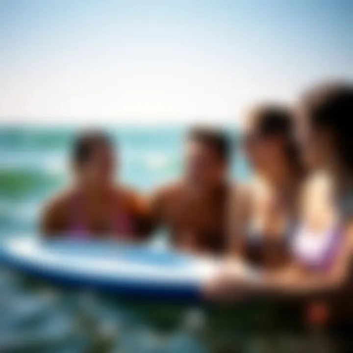 The Power of Community A group of individuals sharing laughter and joy by the water