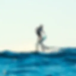 A sleek water hydrofoil board gliding above the surface