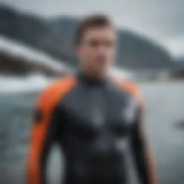 Materials used in winter wetsuits emphasizing flexibility and durability