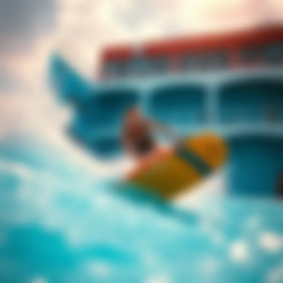 Dynamic FlowRider wave pool in action